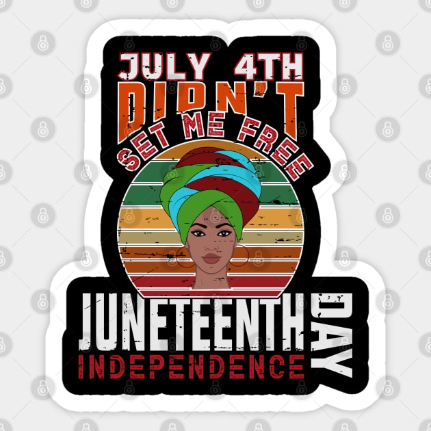 Juneteenth Independence Day, Black History Sticker by UrbanLifeApparel